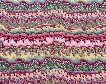 Multicolored floral stripe "Timeless Treasures" vintage cotton half yard