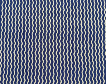 Ocean waves abstract cotton fabric