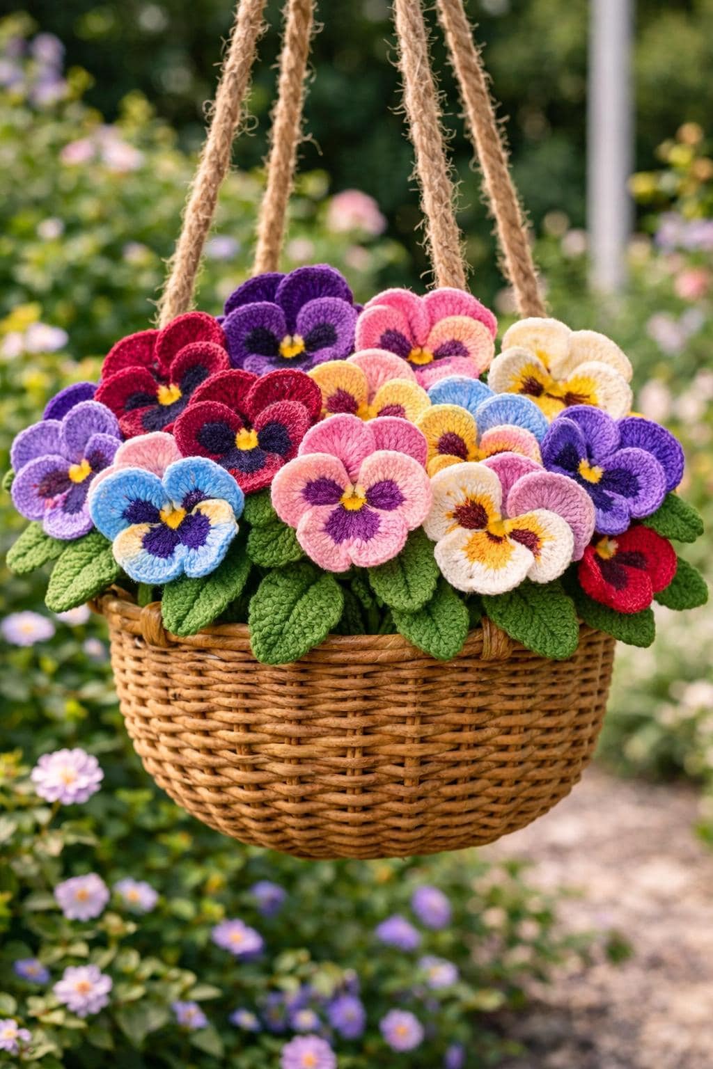 30 Pansy Crochet Patterns for Flowers, Decor, and Wearable Details 17 Pansy Flower Crochet Pattern for House Plant Decor