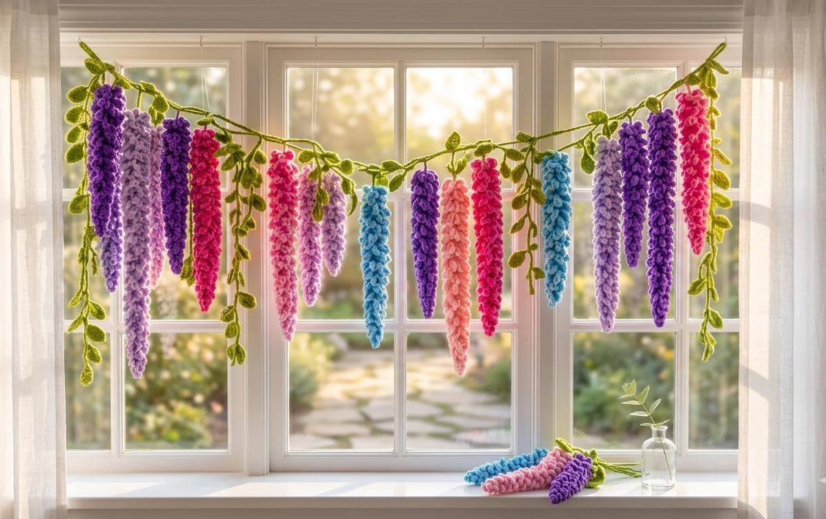 Wisteria Garland Curtain Pattern PDF