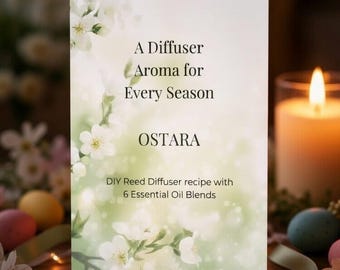 Receta para difusor de varillas, mezclas de aceites esenciales caseras, fragancias para el hogar, aromas de primavera (PDF)