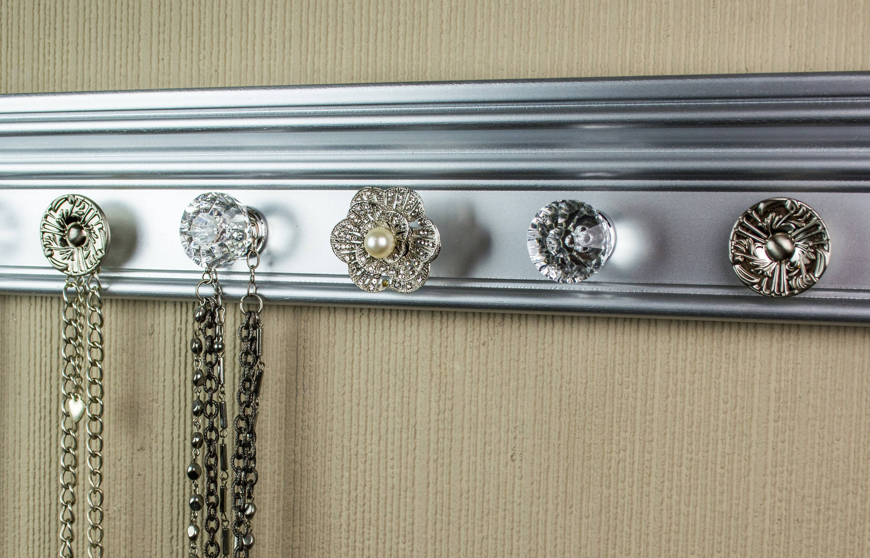 YOU CHOOSE 57 or 9 KNOBS Necklace rack Silver jewelry Etsy