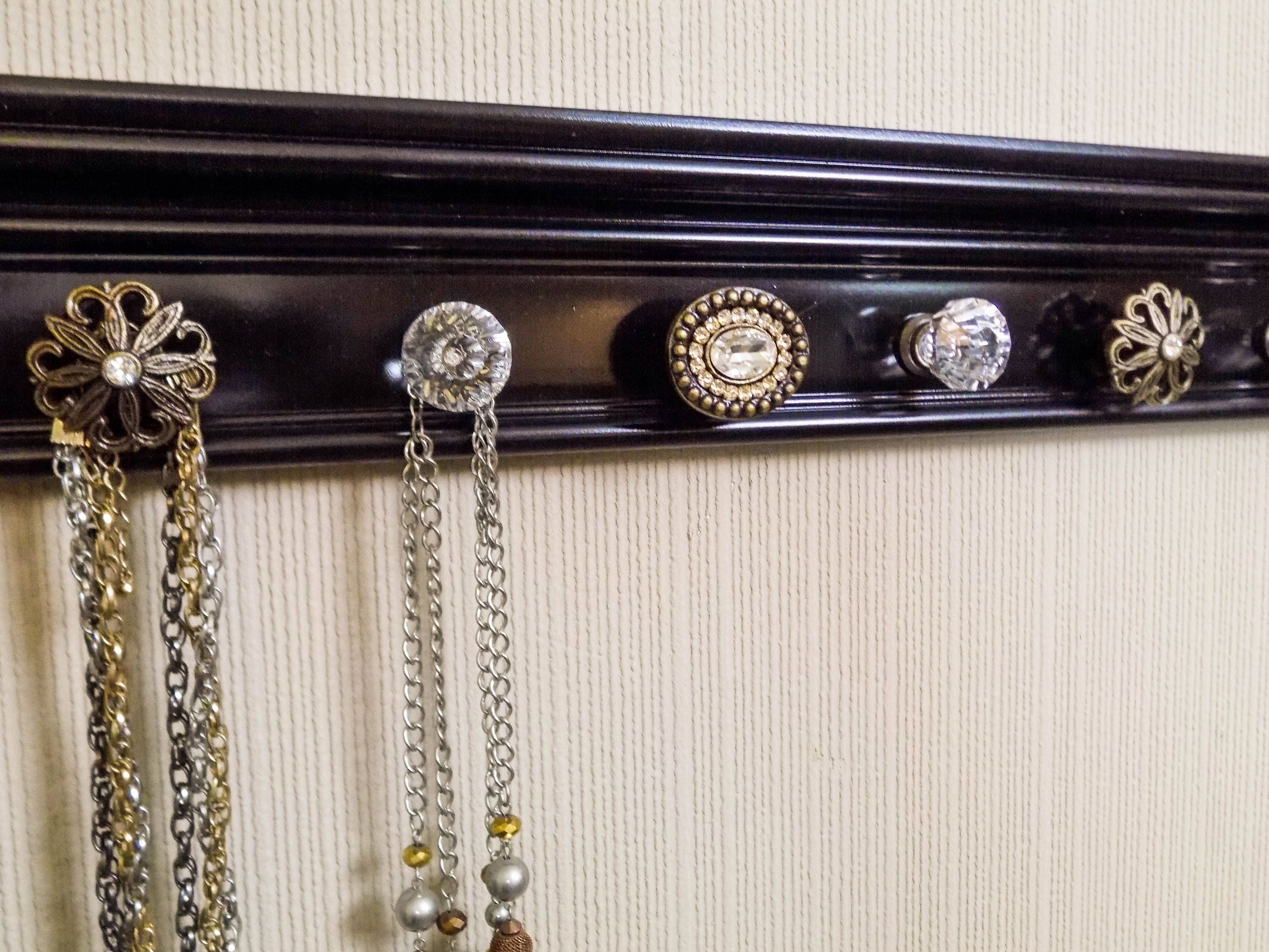 YOU CHOOSE 57 Or 9 KNOBS on this Black jewelry organizer. Etsy