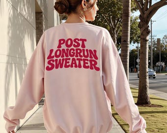 Post Longrun Sweater Sweatshirt, Marathon Runner Gift, Sunday Running Club Apparel