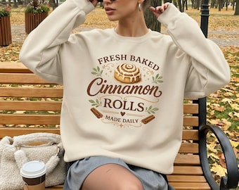 Cinnamon Rolls Sweater, Cute Fall Sweatshirt, Halloween Pumpkin Latte Drink Cup, Pumpkin Spice Shirt, Herbst Sweatshirt, Cozy Season, Autumn