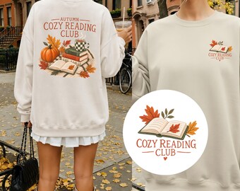 Suéter del club de lectura acogedor de otoño, jersey Buchliebhaber, sudadera librería, núcleo de cabaña, suéter herbst, club de lectores acogedor, Bücher Geschenk