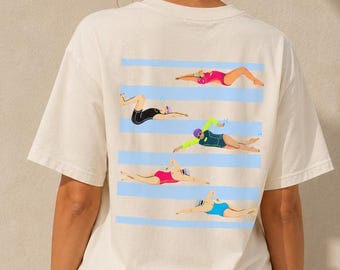 Schwimmerinnen Shirt - Sunday Swim Club - Schwimmen Design – Fitness Shirt für Schwimmerinnen - Retro Swim - Schwimmverein, Schwimmwettkampf