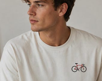 Besticktes Gravelbike Shirt, Rennrad Stickerei, Geschenk für Rennradfahrer & Cycling Fans, Fahrrad, Radfahrer Bike Rennrad Sport Radfahren