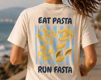 Eat Pasta Run Fasta shirt, running club T-Shirt, Shirt for Runners, Gift for Joggers, Fitness Lover, Self Care Club, Jogging, Running Swag