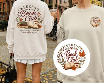 Suéter del club de lectura acogedor de otoño, jersey Buchliebhaber, sudadera librería, núcleo de cabaña, suéter herbst, club de lectores acogedor, Bücher Geschenk