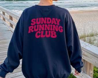 Sunday Running Club Sweater Sweatshirt, Marathon Runner Gift, Sunday Running Club Apparel