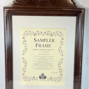 Sudberry House Fan Top Sampler Frame - Vintage New Old Stock - Solid Wood 11x14 Heritage Needlework Frame - East Lyme CT - Item 10051