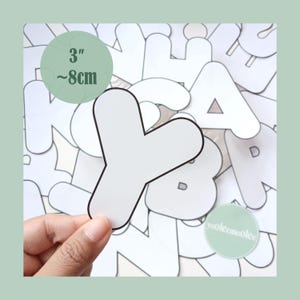 Puffy Bubble Letters Template PDF 3" (8 cm) Printable Uppercase Alphabet Sewing Pattern for DIY Banners, Garland, Crafts & Nursery Decor