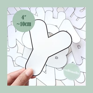 Puffy Bubble Letters Template PDF 4" (10 cm) Printable Uppercase Alphabet Sewing Pattern for DIY Banners, Garland, Crafts, Nursery Decor