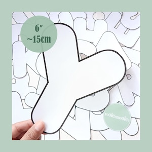 Puffy Bubble Letters Template PDF 6"(15cm) druckbares Großbuchstaben Alphabet Schnittmuster für DIY Banners, Girlanden, Kunsthandwerk, Kinderzimmer Dekor