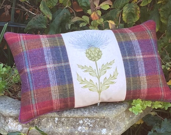 Tweed sheep cushion Flock of sheep Custom Tweed Bolster Pillow | Bolster