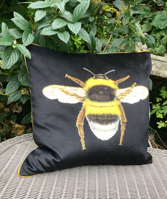 yellow bee cushion