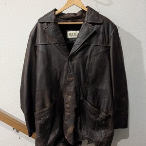 M. Julien ダークブラウン レザージャケット M julian leather - Etsy 日本