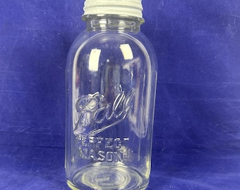 Vintage 1900-1923 Ball Perfect Mason Clear  Ball Zinc Lid #7