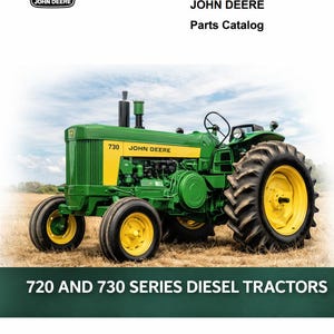 John Deere 720 730 Diesel Engine Tractor Parts Manual Catalog PDF