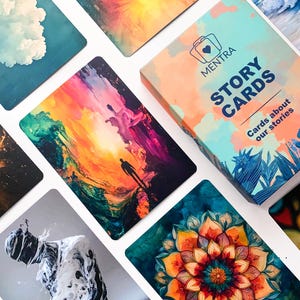 Story Cards for Reflection | 50 Text Free Visual Cards for Storytelling, Therapy & Creative Exploration | Coaching Tool | Metaphorical Cards