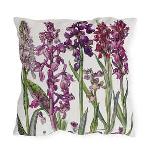 Wild Flowers Outdoor Pillow, UV-Resistant Spun Polyester Cushion image 4