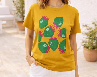 Bold Strawberry Graphic Tee: Maximalist Summer Top, Dopamine Dressing Shirt