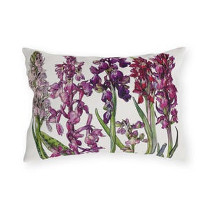Wild Flowers Outdoor Pillow, UV-Resistant Spun Polyester Cushion image 6
