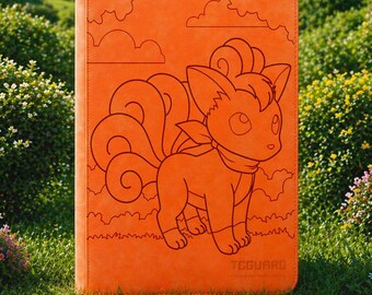 Pokémon Vulpix laser engraved card binder, 9 pocket standard binder size