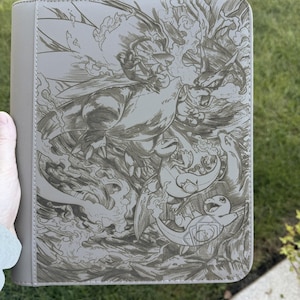 Mega Charizard Evolution 4 Pocket Grey Top Loader Binder