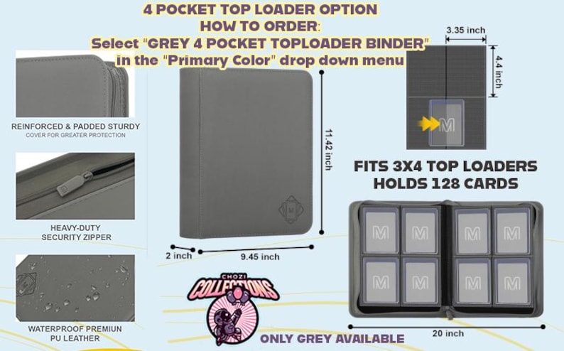 Portgas D. Ace One Piece 9 Pocket Binder, Side-Loading Card Storage, standard size image 7
