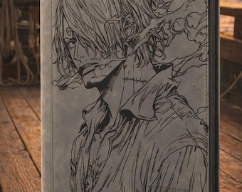 Sanji One Piece laser engraved card binder, made to order, 9 pocket side loading, standard size