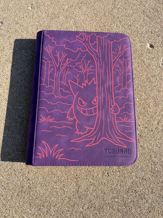 gengar pokemon card binder Ultra Pro PRO-Binder 9 Pocket Haunted Hollow  Good Luck Have Fun Games Pages feature a low Gengar Pokmon Laser Engraved Binder,