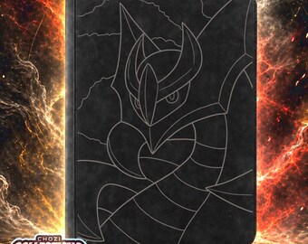 Pokémon Giratina laser engraved card binder, 9 pocket standard binder size