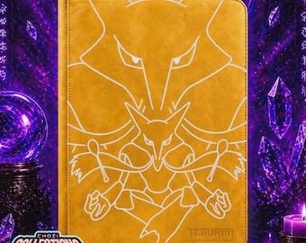 Pokémon Alakazam laser engraved card binder
