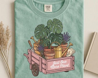 Carro para plantas PNG / Jardinería retro DTF / Bolso de tela botánico / Sublimación de Monstera