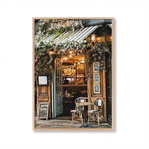 Pariser Cafe Aquarell Kunstdruck, Bistro Saint-Germain-des-Prés