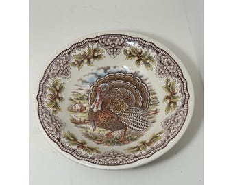 Viktorianische Englische Keramik Türkei Servier Schüssel Edward Challinor 10,5 Inch England