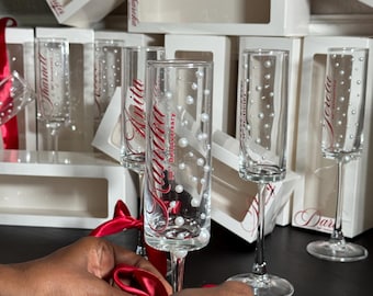 Bicchiere da champagne perlato