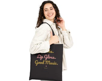 Canvas Tote Bag | Snacks, Lip Gloss, Good Music Concert Bag