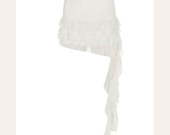 Ruffled Asymmetrical Mini Skirt | Beach Vacation Skirt | Festival Outfit | Layered Ruffle Skirt | Tropical Resort Outfit | Women Mini Skirt