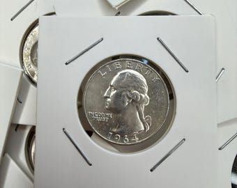 1964-D Washington Quarter 90% Silver AU Unsearched for errors