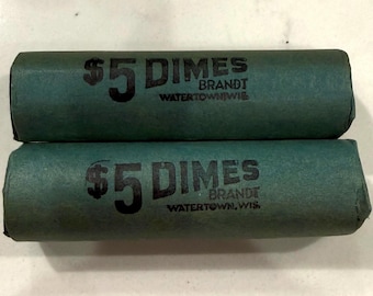 1962-D Roosevelt Dimes – Original Bank Rolls (Uncirculated, 90% Silver)