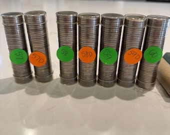 Brilliant Uncirculated Jefferson Nickel Rolls (1957–1960) – Long-Term Original Storage