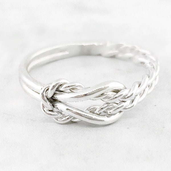 Promise Ring For Her, Infinity Knot Ring, Purity Ring For Her, Infinity Ring, Love Knot Ring, Silver Knot Ring