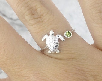 AA larimar 1.20 ct gemstone handmade turtle women solitaire zodiac ring in 925 sterling silver perfect gift for women wedding birthday