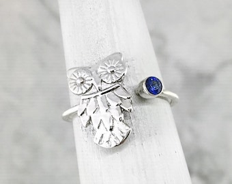 Blue Stone Ring, September Birthstone Ring, Teacher Appreciation Gift