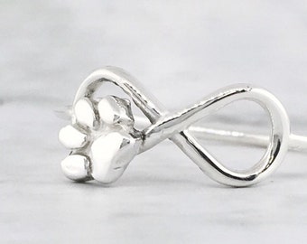 Puppy Paw Ring, Dog Lover Gift, Puppy Paw Print, Charm Ring, Paw Print Jewelry, Pet Jewelry