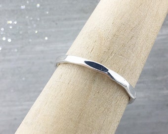 Silver Wedding Band, Silver Ring Band, Hammered Band, Stackable Ring, Gold Ring, Stacking Ring, Stack Ring, Thumb Ring