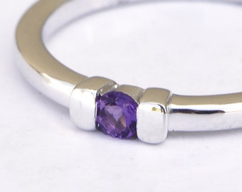 Amethyst Ring, February Birthstone Ring, Amethyst Jewelry, Purple Stone Ring, Purple Gemstone, Purple Birthstone Jewelry,